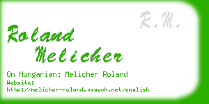 roland melicher business card